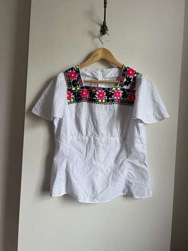 Mexican white fitted - , blouse