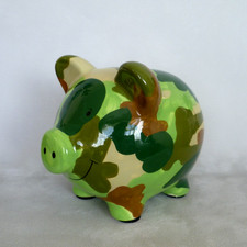 Percy Pig Camouflage Piggy Bank Money Box Limited Edition 2008 Marks & Spencer