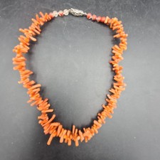 Vintage coral necklace - coral, small