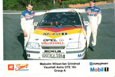 Vauxhall Sport / Mobil Promotional Postcards- Vauxhall Astra GTE 16v Group A