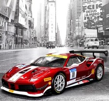 Bburago Ferrari 488 Challenge Racing 2017 1/24 Scale Diecast Metal Model Toy Car