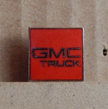 Vintage GMC Truck Badge red enamel 1980's