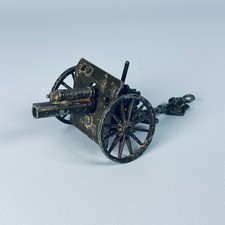 VINTAGE METAL CRESCENT FIELD GUN / CANNON - WITH WORKING FIRING MECHANISM