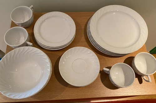 Settings white ceramic - settings,