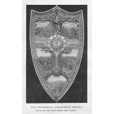 Brinsmead Challenge Shield won by Royal Marine Light Infantry Antique Print 1882