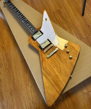 Explorer 1958 Korina Original Wood Electric Guitar Gold Hardware HH Pickups