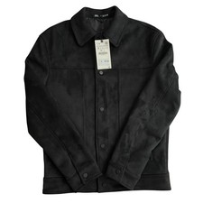Zara Faux Suede Trucker Jacket