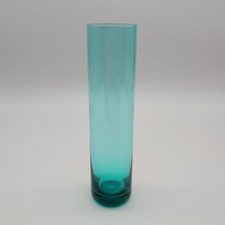 Green Glass Cylinder Stem Vase
