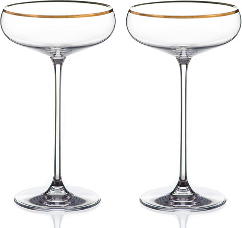 Crystal champagne coupes - crystal,