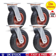 4x 200mm/8" Heavy Duty Castor