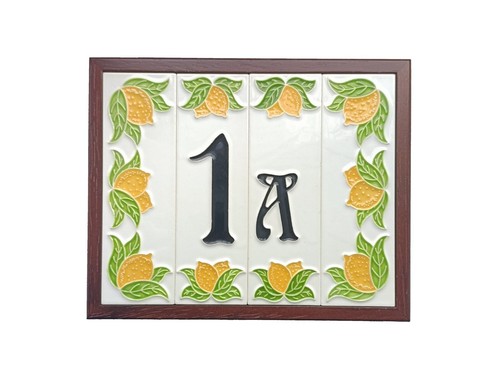 Hand painted ceramic lemon - hand-painted, &