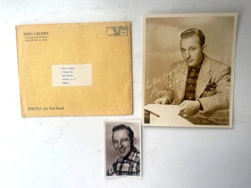 Bing crosby pre - pre-printed, signed