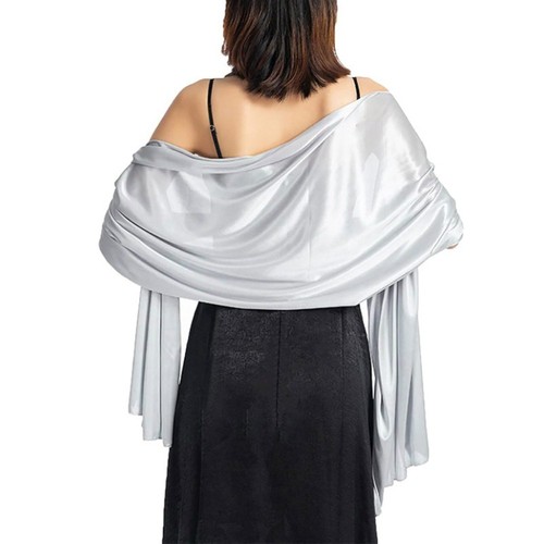 Silky iridescent scarf wrap - iridescent,