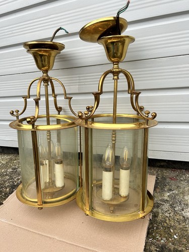 Vintage french brass lights - vintage,