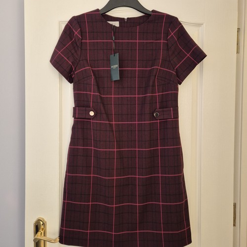 Hobbs burgundy shift dress - burgundy,