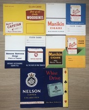 4 Cigarette Club Cards Gallaher Woodbines Senior Service + Nelson Whist