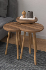 Round Wooden Leg 3-Piece
