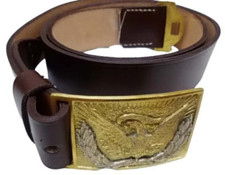 US Civil War Confederate Cavalry NCO Union Officer Brown Leather Waist Belt UK
