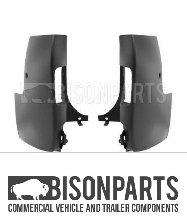 Rear bumper corners gray - rear, pair