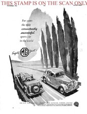 MG Sports & Saloon Motor Cars ADVERT : Original Vintage 1952 Print Ad 704/40