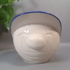 rare wade baseball blue cap ceramic money box white boy blue cap