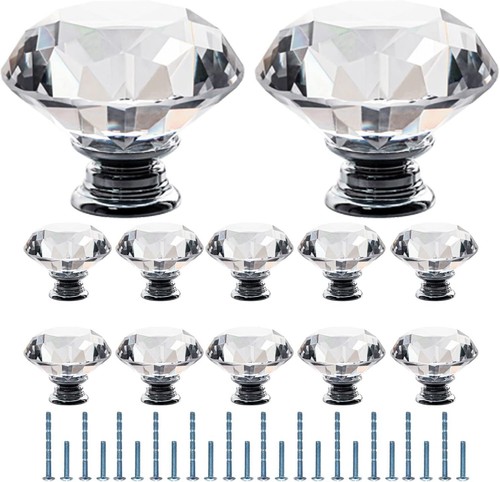 Crystal door knobs pcs - door, 50mm