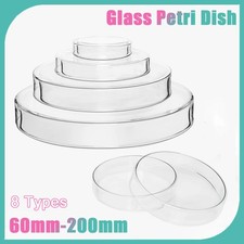Glass Petri Dish 60mm-200mm High Borosilicate Glass Base with Lids Petri Plates