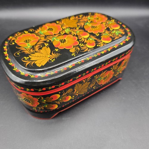 Vintage russian black lacquer - vintage,
