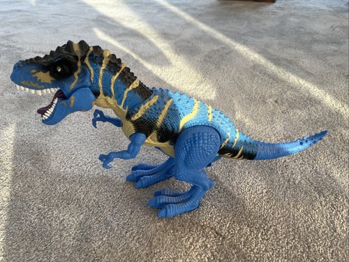 Blue plastic rex dinosaur - blue,
