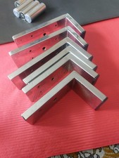 6× Metal Chrome L Shape Corner Feet Legs For Furniture Sofas Bed Chairs Stools