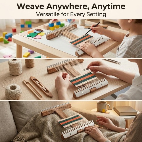 Wooden frame knitting loom - wooden,