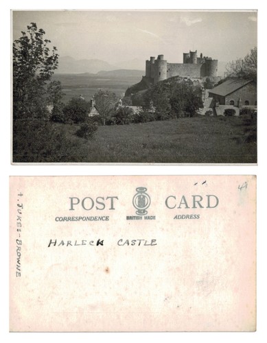 Vintage postcard harlech - postcard,
