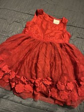 Stunning Red Next Flowered Dress. Net Petticoat. 6-9 Months