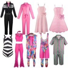2024Movie Barbie Ken Cosplay Halloween Costume Uniform Men Women Kid Fancy Dress