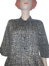 TOAST Mid-century Print Shirtwaister Cotton Dress UK 10 (12) Worn Once or Twice