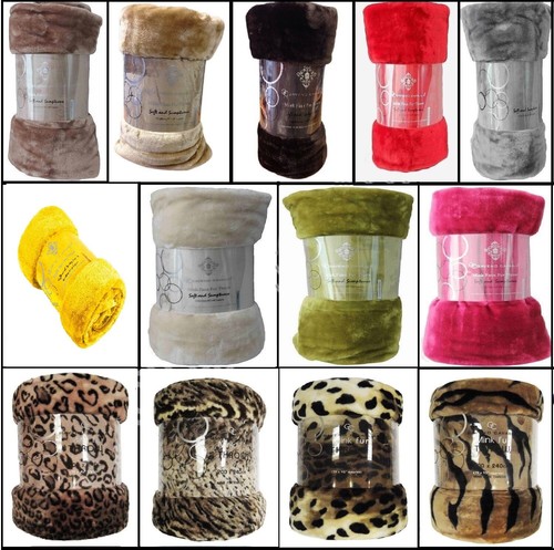 Luxury faux fur throws fleece - luxury,
