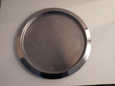 32cm /37cm Bar Tray Silver Polish Stainless Steel Round Drinks Food Serving Tray