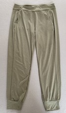 SWEATY BETTY YOGA PANTS GARY SZ XL 16-18 REGULAR OLIVE GREEN TROUSERS SEE DETAIL
