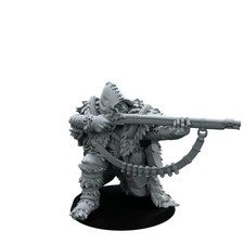 Fur Trapper Kneeling Musket