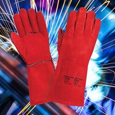 10 X Welding Gloves Red