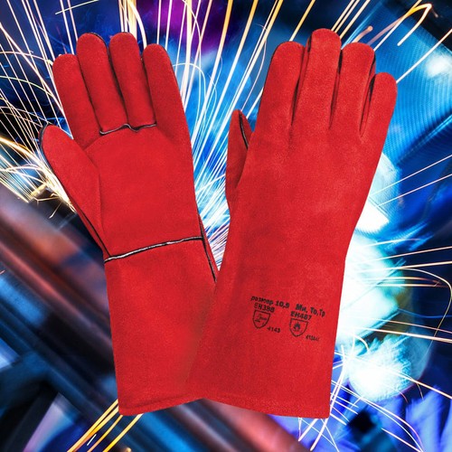 Welding gloves red - 10,