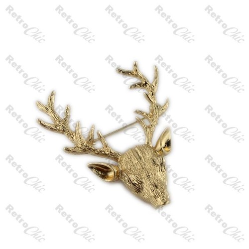 Big stag brooch vintage - stag, style