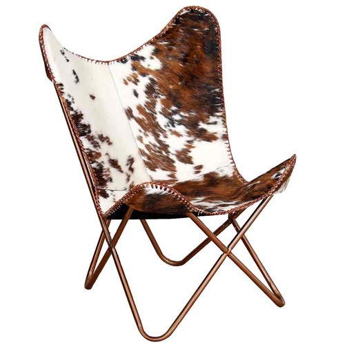 Butterfly chair real cowhide - chair,