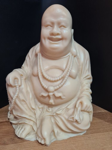 Large laughing buddha - buddha, cream