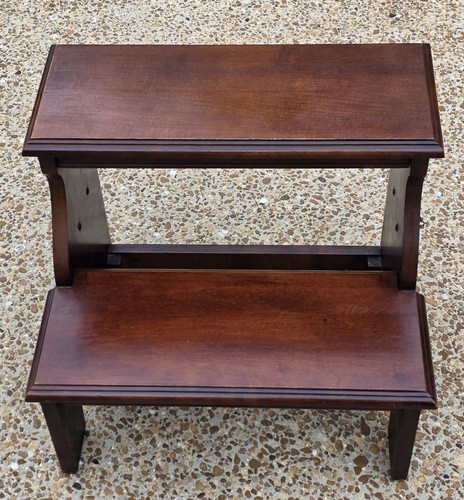 Vintage mahogany wood step - vintage,