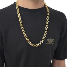 Mens chain 9ct gold 12mm - mens,