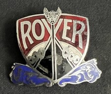 ROVER VIKING LONG SHIP VINTAGE ENAMEL PORCELAIN RADIATOR GRILLE CAR BADGE EMBLEM