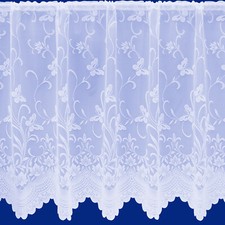 Butterfly Floral Trailing Leaf  Net Curtain - Sold In Set Sizes - Free Post