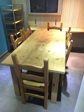 ❤️ANTIQUE RECLAIMED PINE FARMHOUSE COUNTRY TABLE ONLY SOLID 6x3 FEET SHABBY CHIC