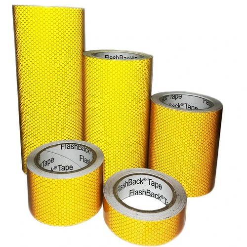 Yellow reflective tape glass - yellow,